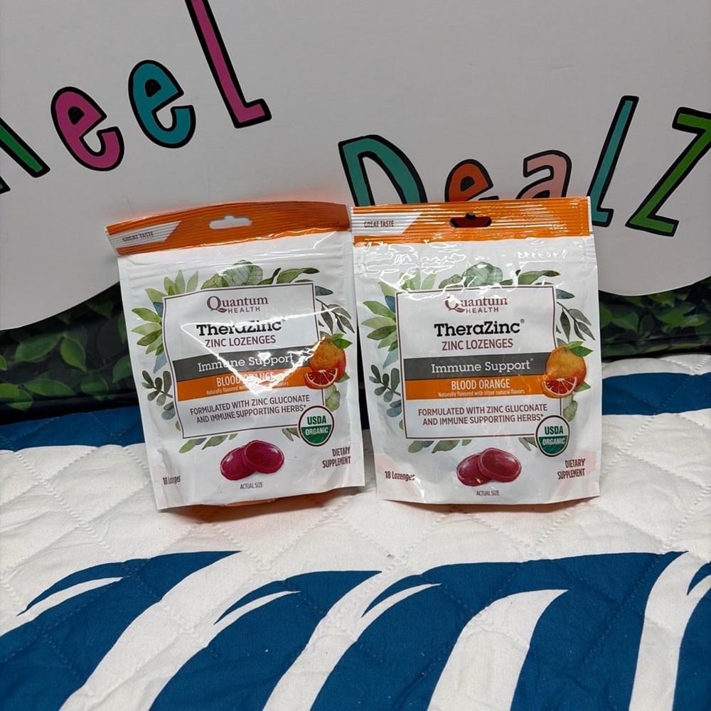 Quantum Health TheraZinc Zinc Lozenges - Blood Orange 2 pack